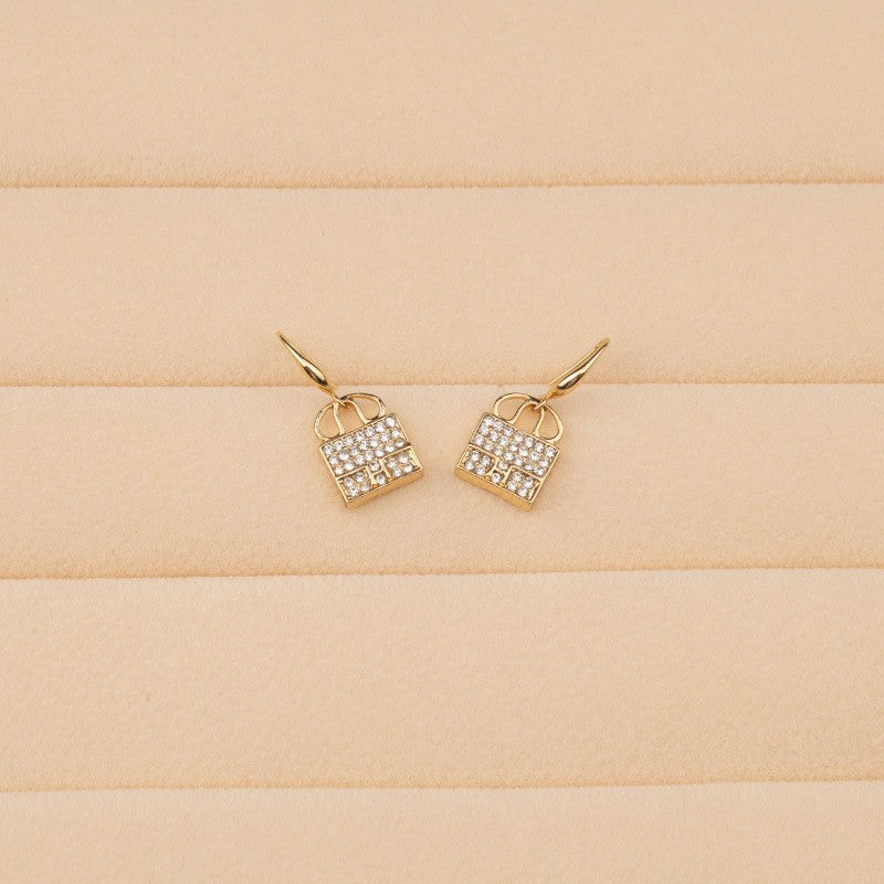 Fashion Letter Bag West Design Light Luxury High-grade Ear Rings