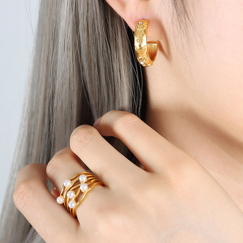 Style Elegant Graceful Minority Fashion Embossed Jewelry Set
