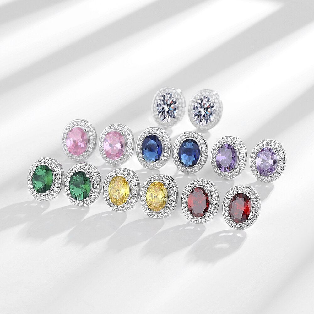 Women's Broadcast High-grade Personalized Sier-plated Color Zircon Affordable Luxury Style For Rings