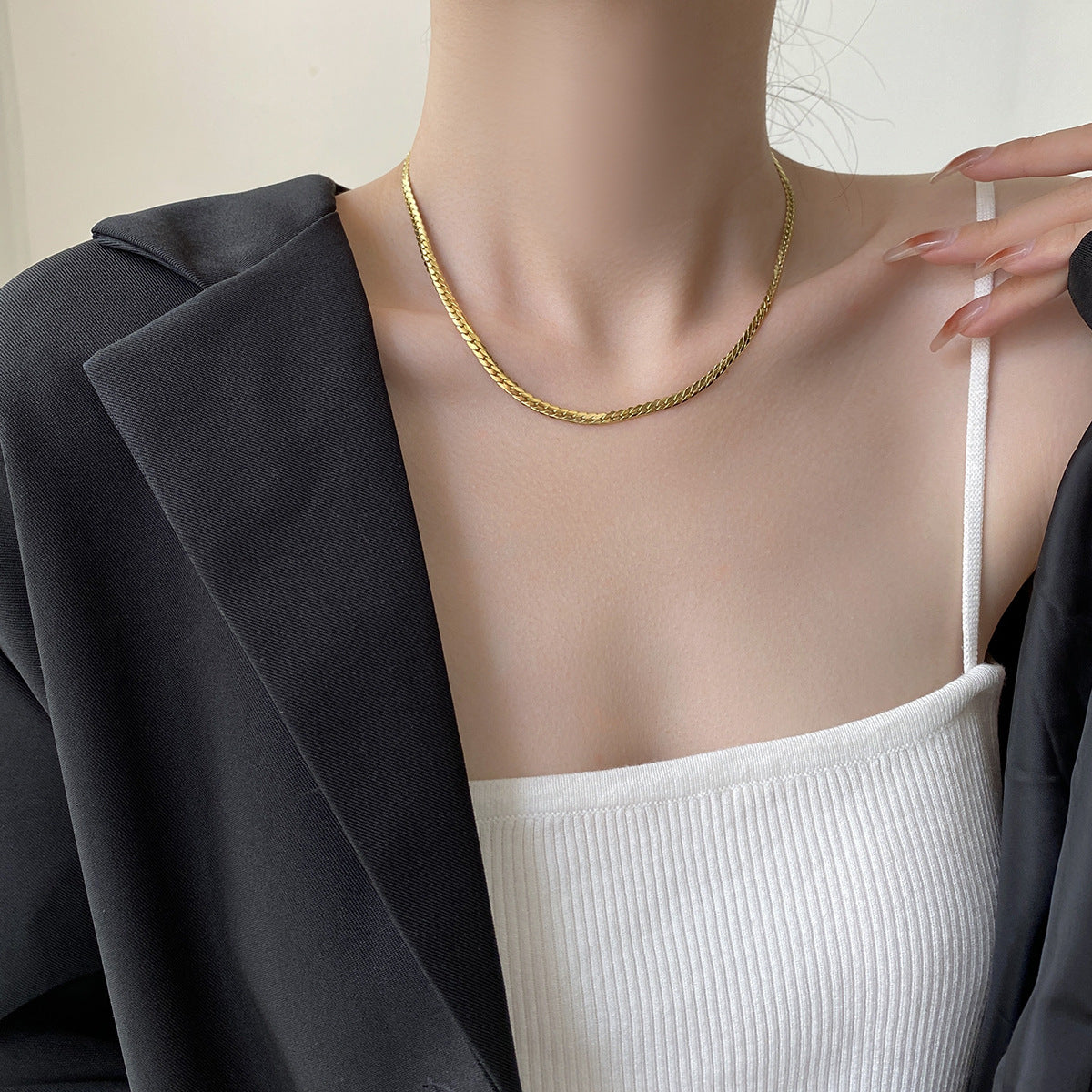 Titanium Steel Cuban Link Chain Hip Hop Cool Necklaces