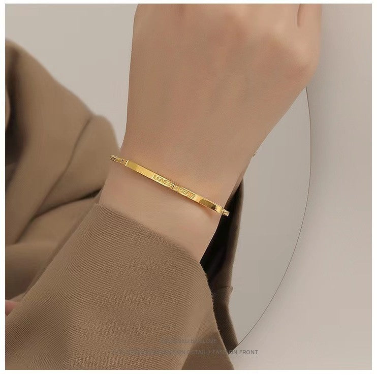 Bar Pull Adjustable Chain Elbow Design Fashion Bracelet