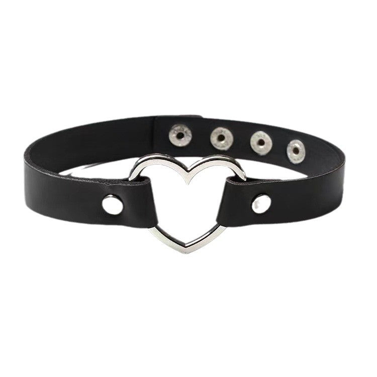 Love Female Neck Band Hand Holding Rope People With Chain Collar