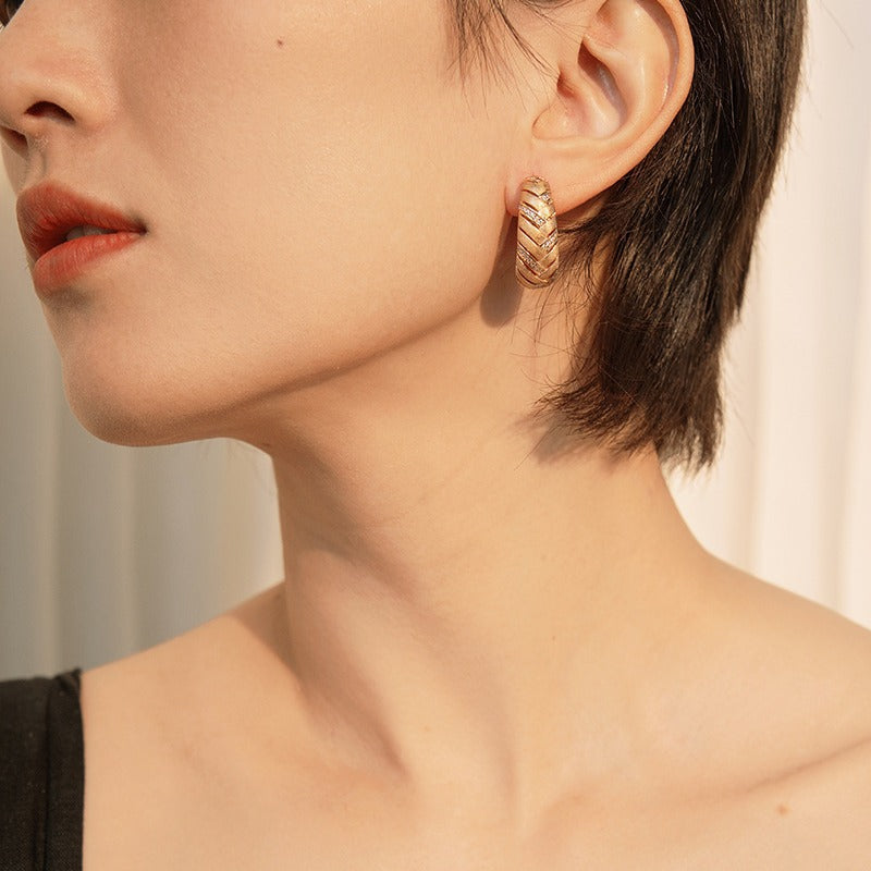 Minority Design High-grade Sier Plated Versatile Fashion Earrings