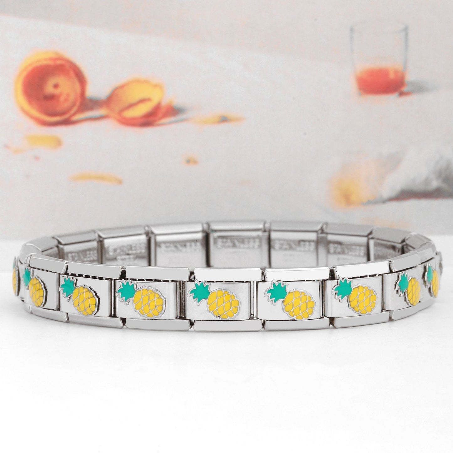 Butterfly Dragonfly Crown Gem Stainless Steel Elastic Bracelets