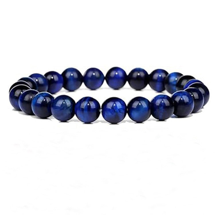 Women's Natural Pink Crystal Agate Tiger Eye Bracelet