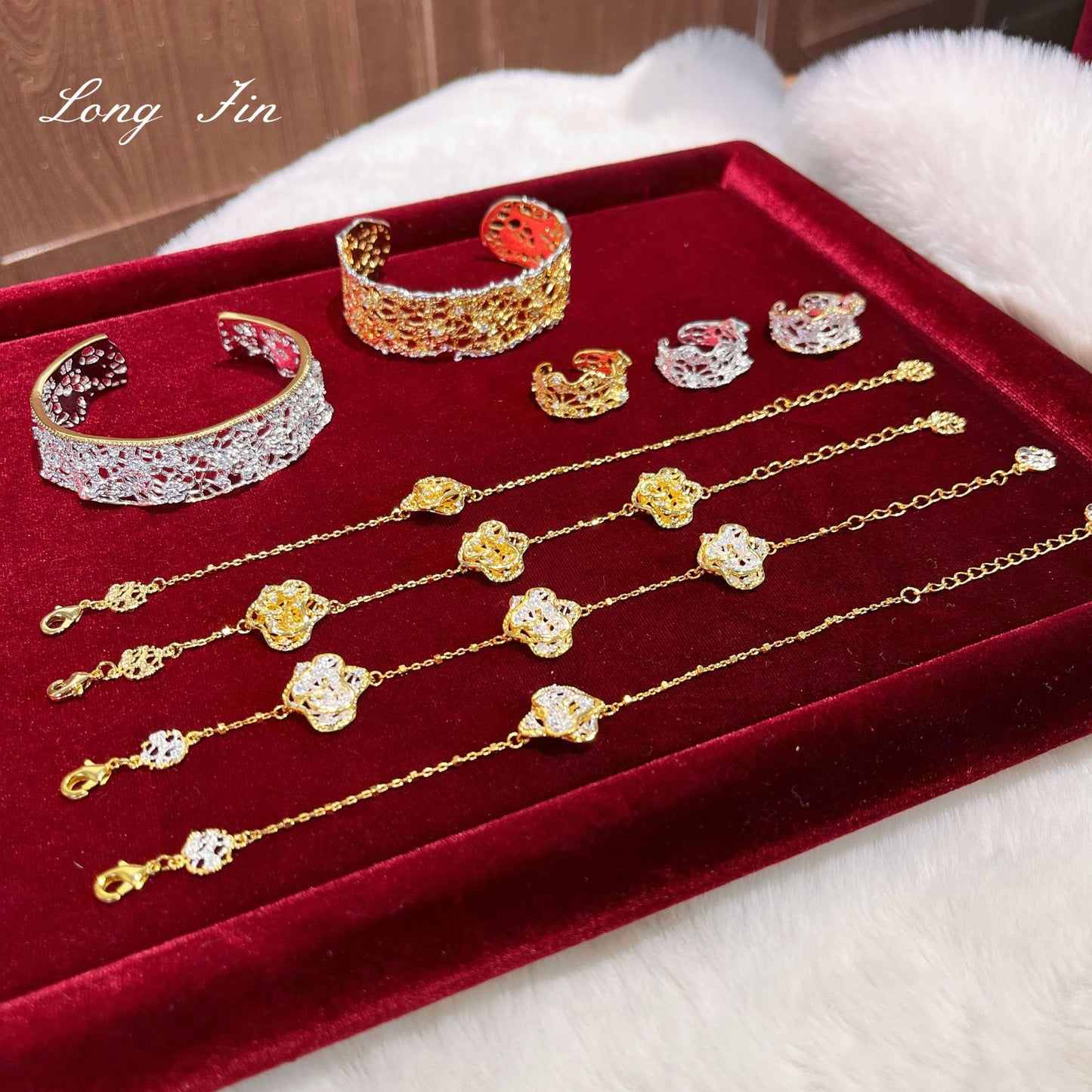 Lace Series Skirt Flower Elegant High Jewelry Set