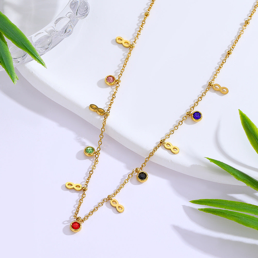 Diamond Inlaid Clavicle Chain Niche High Necklaces