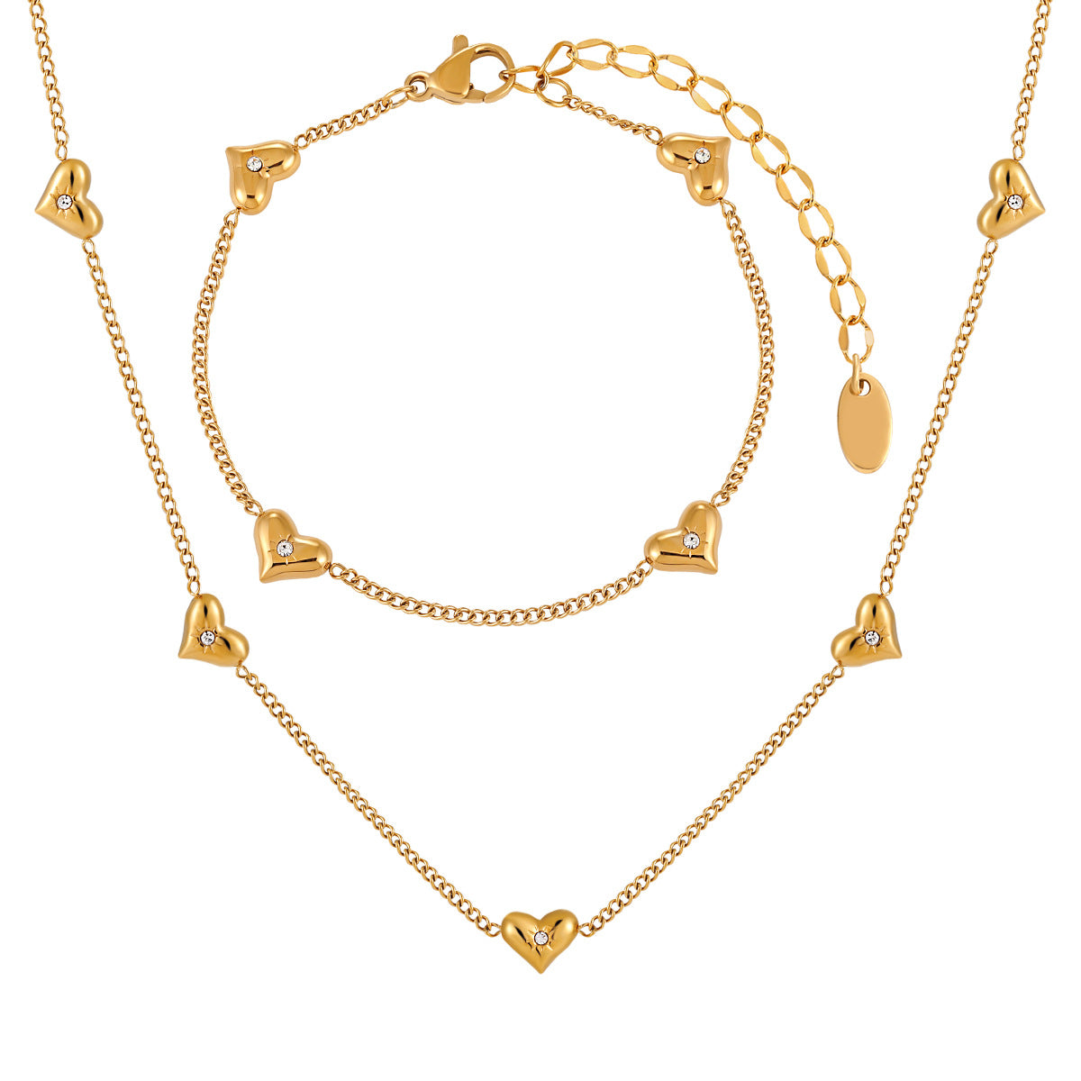 Women's Korean Style Niche Eight Awn Star Love Jewelry Set