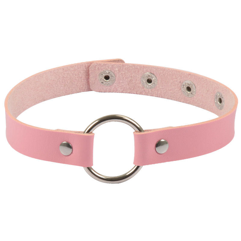 Rock Street Shooting Nightclub Leather Round Necklet Collar