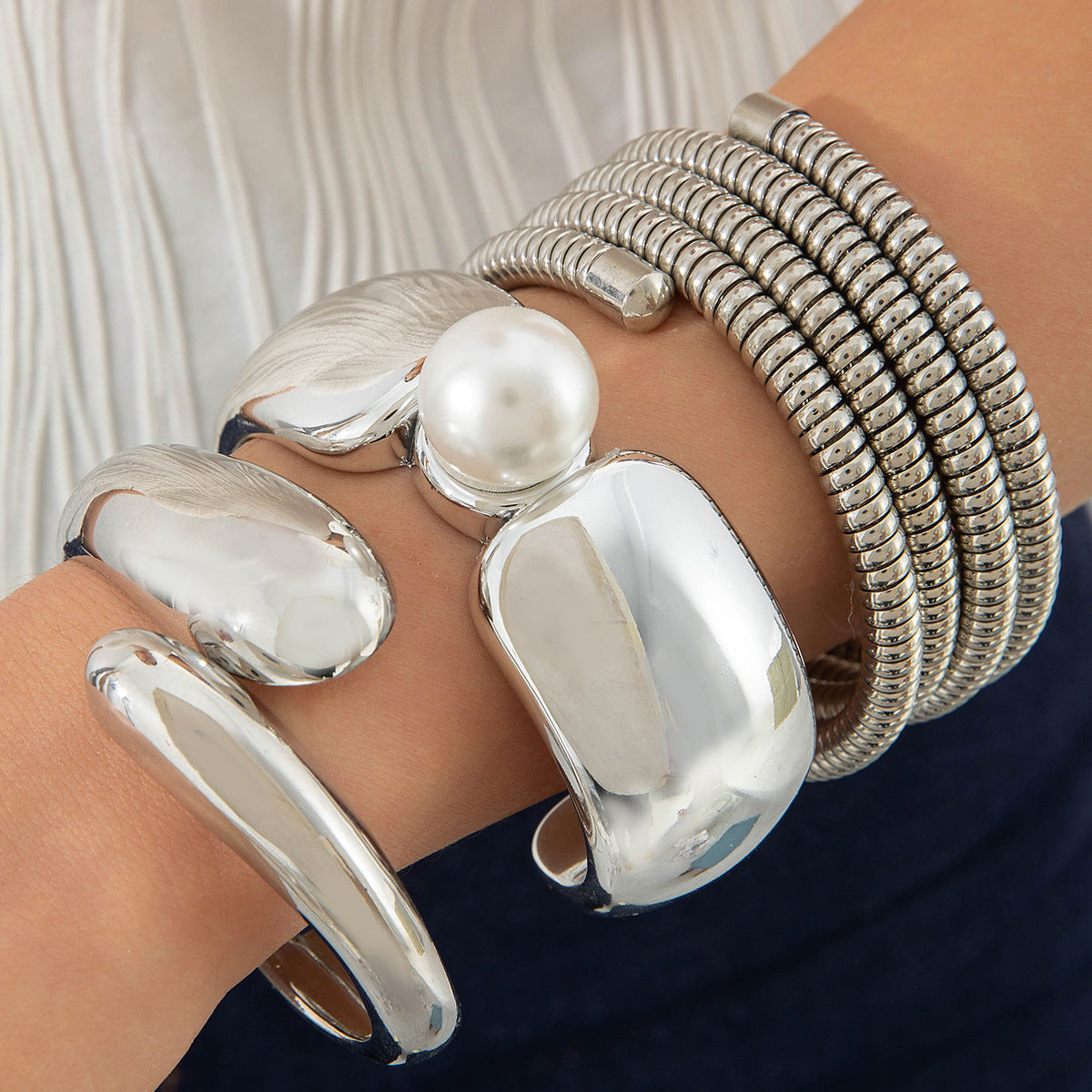 Popular Durable Line Geometric Exaggerated Open-ended Bracelets