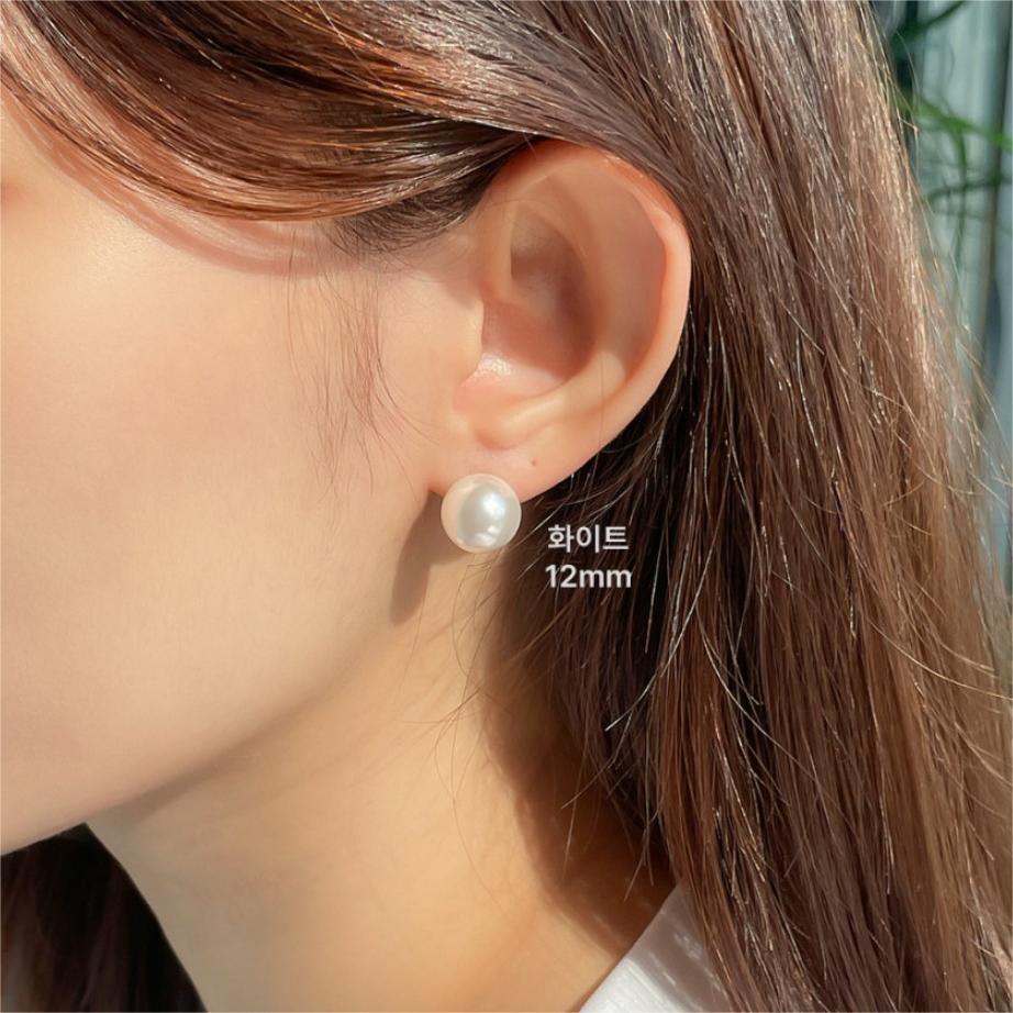 Korean Style Sterling Sier Glass Pearl Earrings