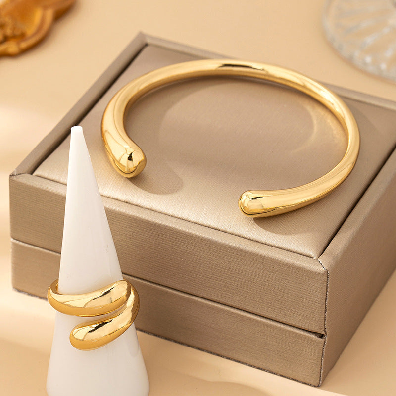 Women's Design Feeling Minimalist Style Metal Geometry Jewelry Set