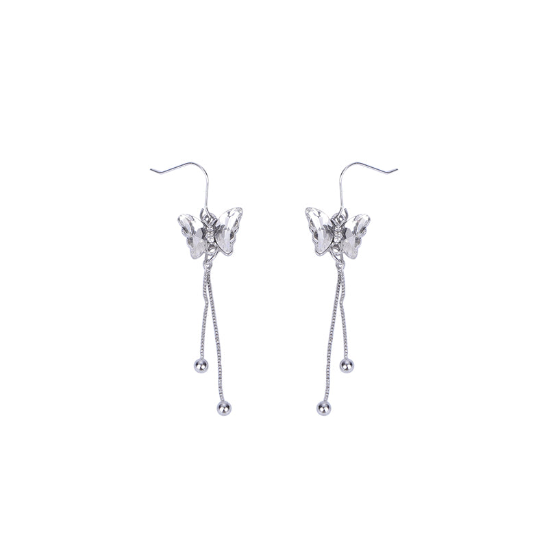 Women's Butterfly Tassel Design Cold Wind Drop Ear Hook