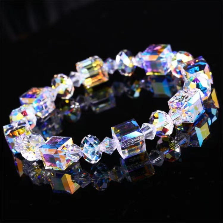 Cool Square Crystal Exquisite Luxury Colorful Bracelet