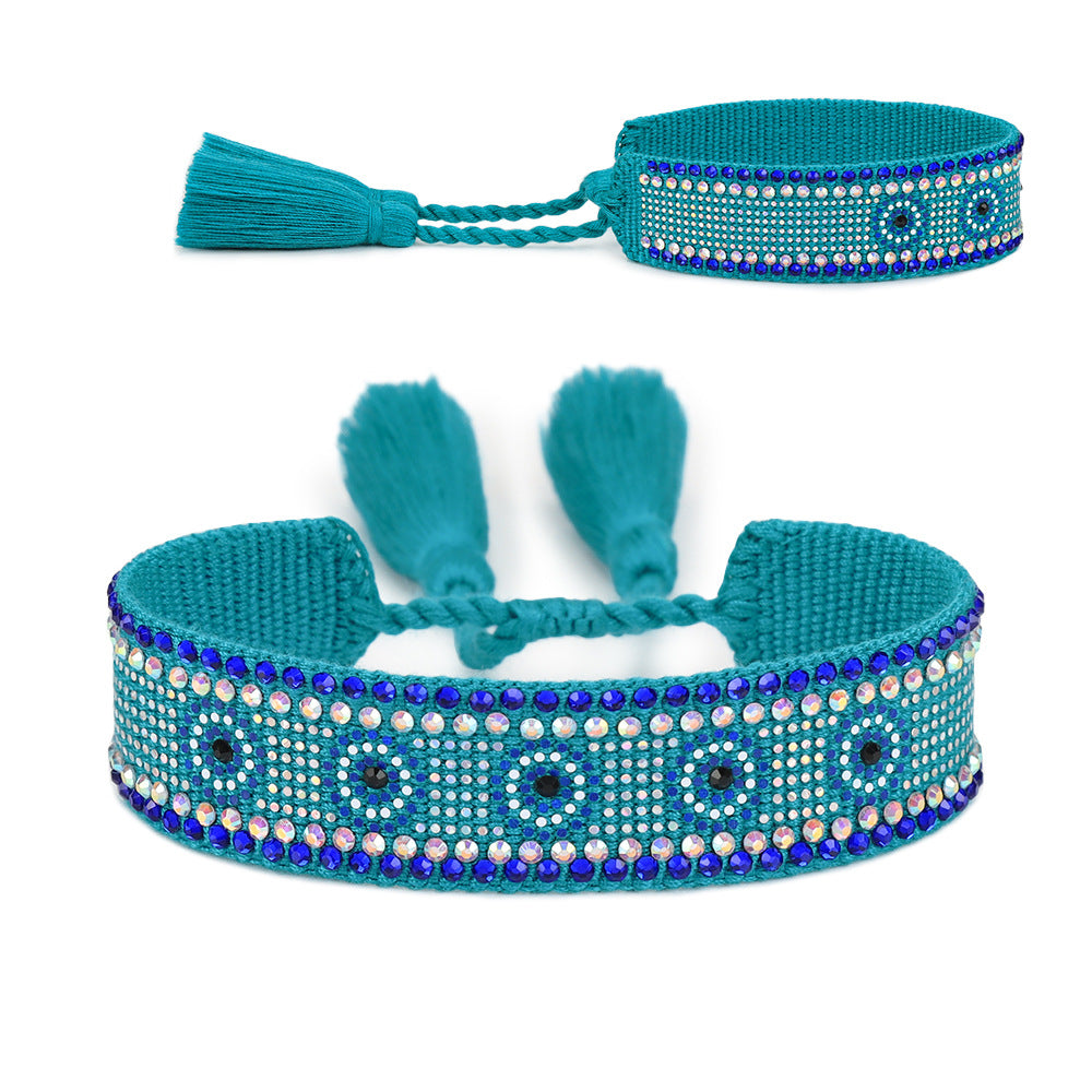 Female Blue Eyes Creative Hand Rope Bracelets