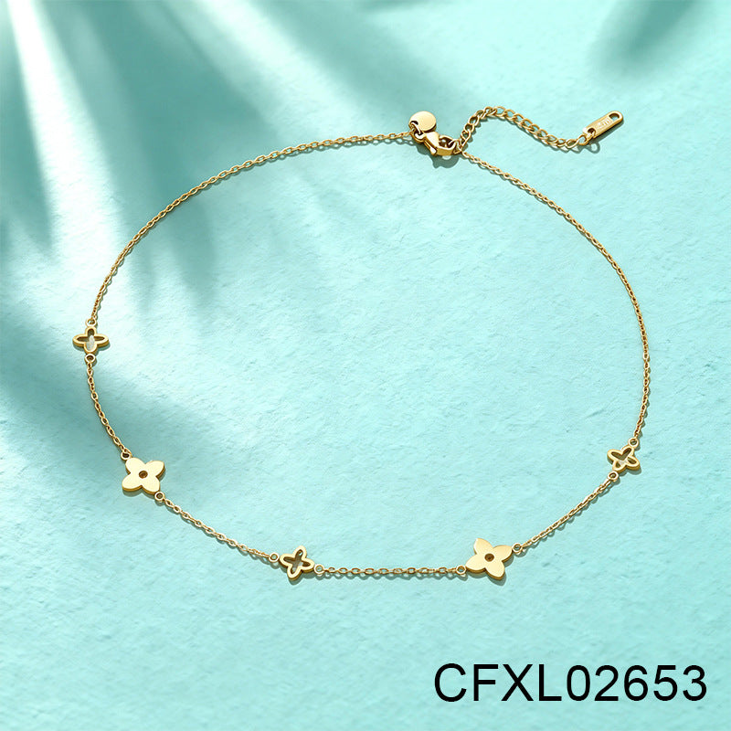 Women's Light Luxury High-grade Titanium Steel Simple Geometric Necklace