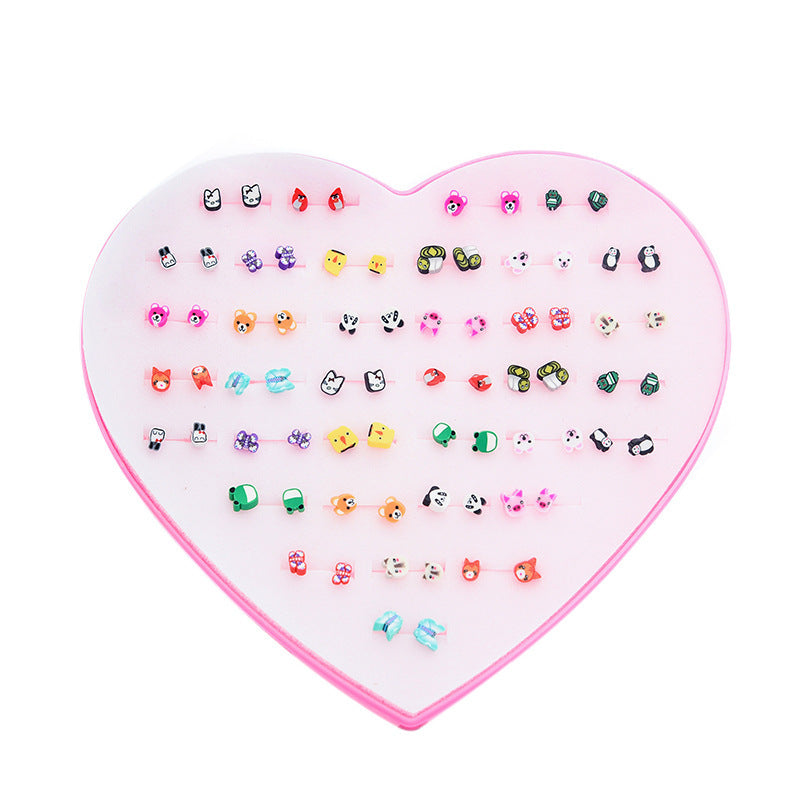 Women's Flower Love Heart Not Allergic To Stud Earrings
