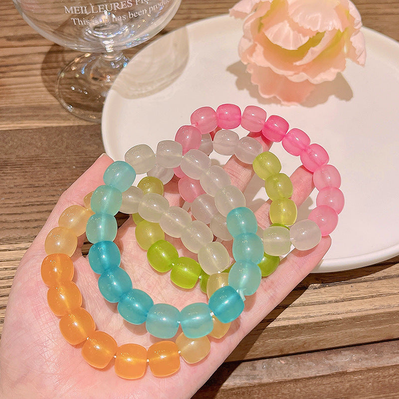 Toy Pliable Temperament Bodhi Seed Blush Gradient Color Bracelets