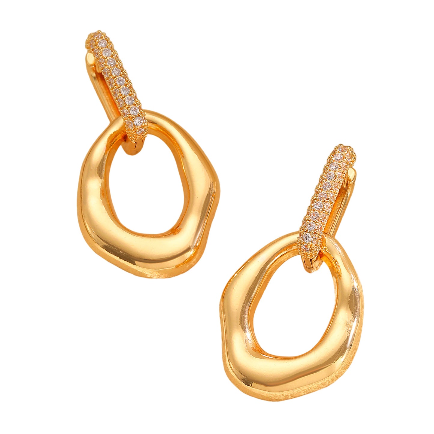 Fashion High Profile Generous Sense Irregular Circles Female Temperament Personality Earrings