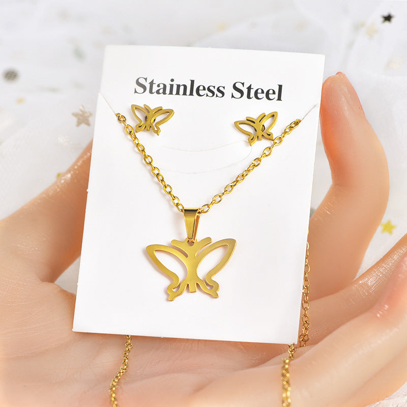 Titanium Steel Irregular Pattern Package Snowflake Puzzle Pendants