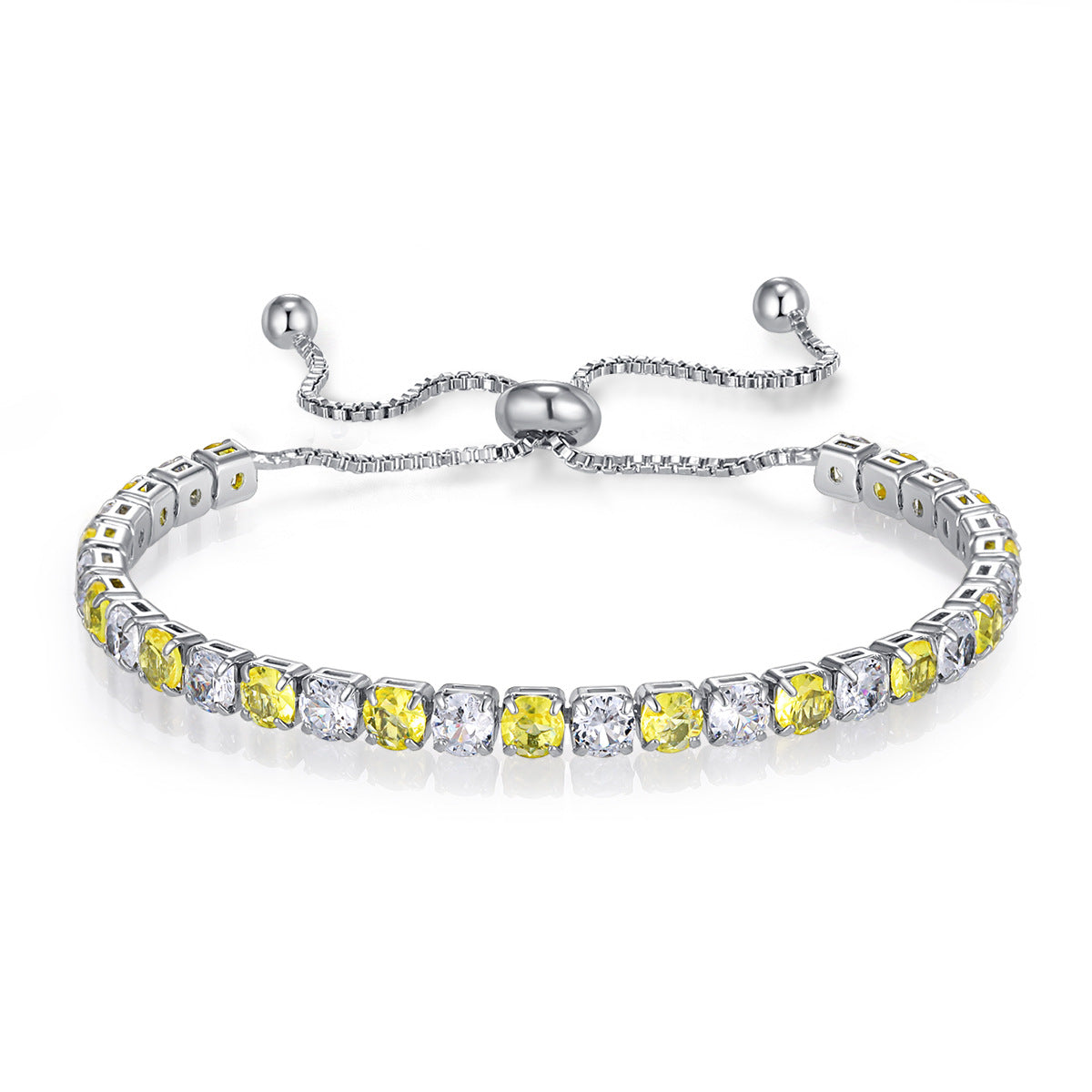 Zircon Mixed Color Full Diamond White Bracelets