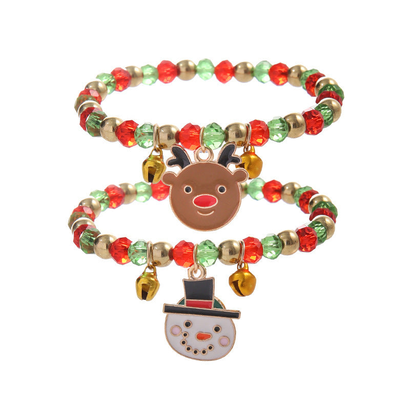 Clay Crystal Stacked Band Suit Santa Bracelets