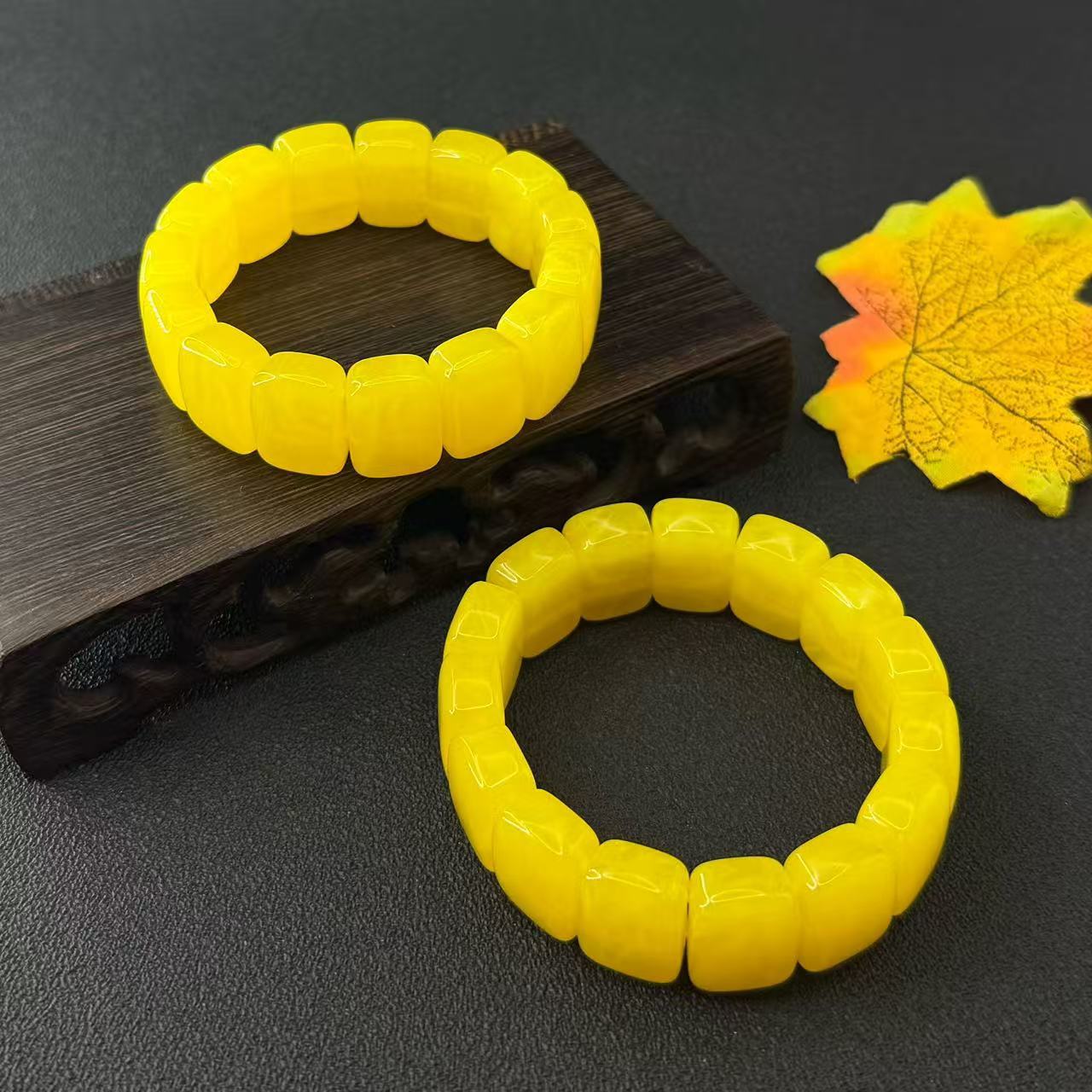 White Pattern Manual Fluorescent Floating Salt Bracelets