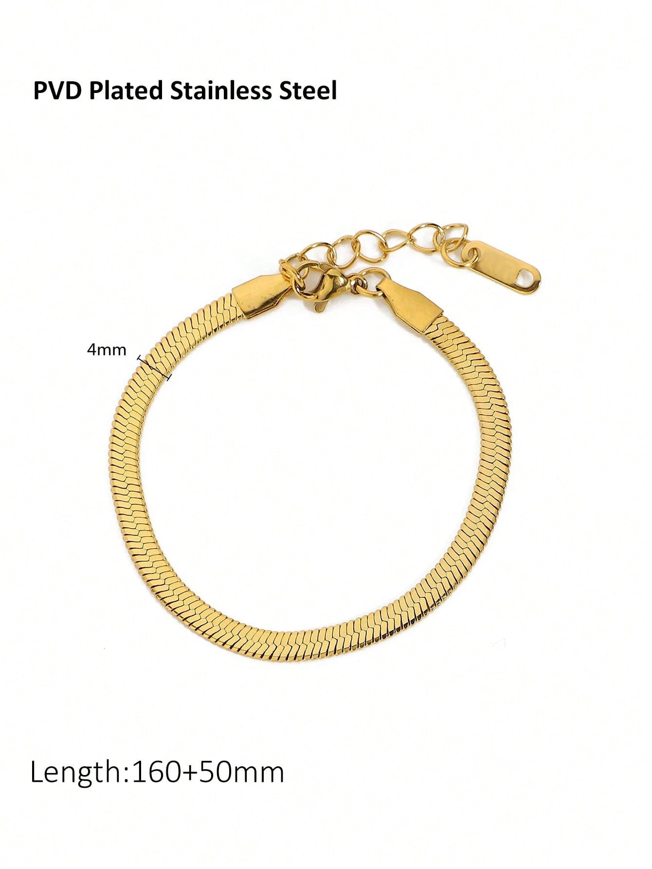 Chain Metal Rough Titanium Steel Female Clavicle Woven Snake Bones Bracelet