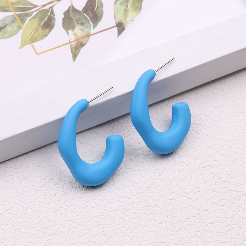 Crescent Circle Design Shaped High-grade Ear Earrings