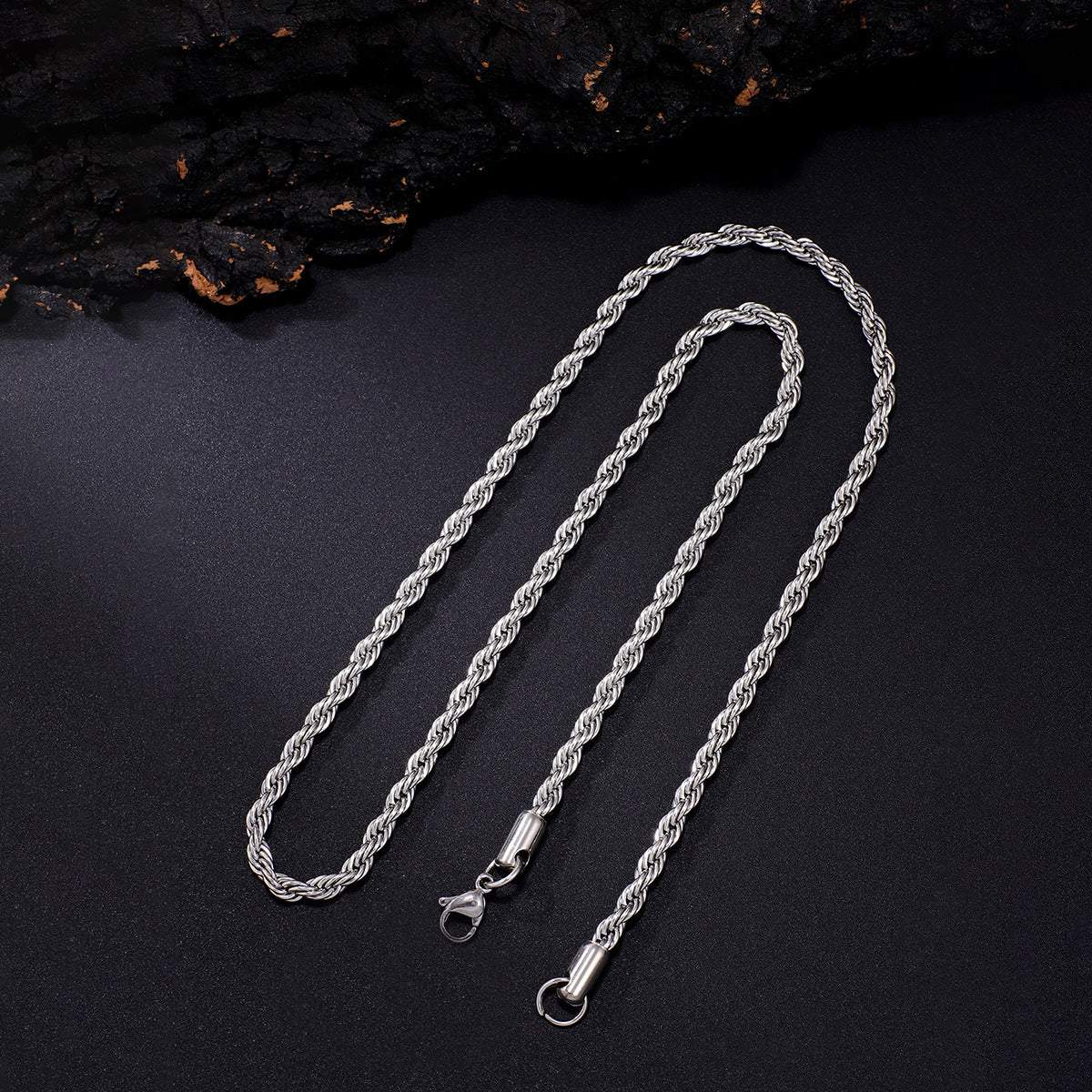 Men's Steel Embossed Cuban Link Chain Fashion Short Personality Street Necklace