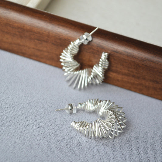 Metal Letter Hollow Personality Design Affordable Luxury Fashion Stud Earrings