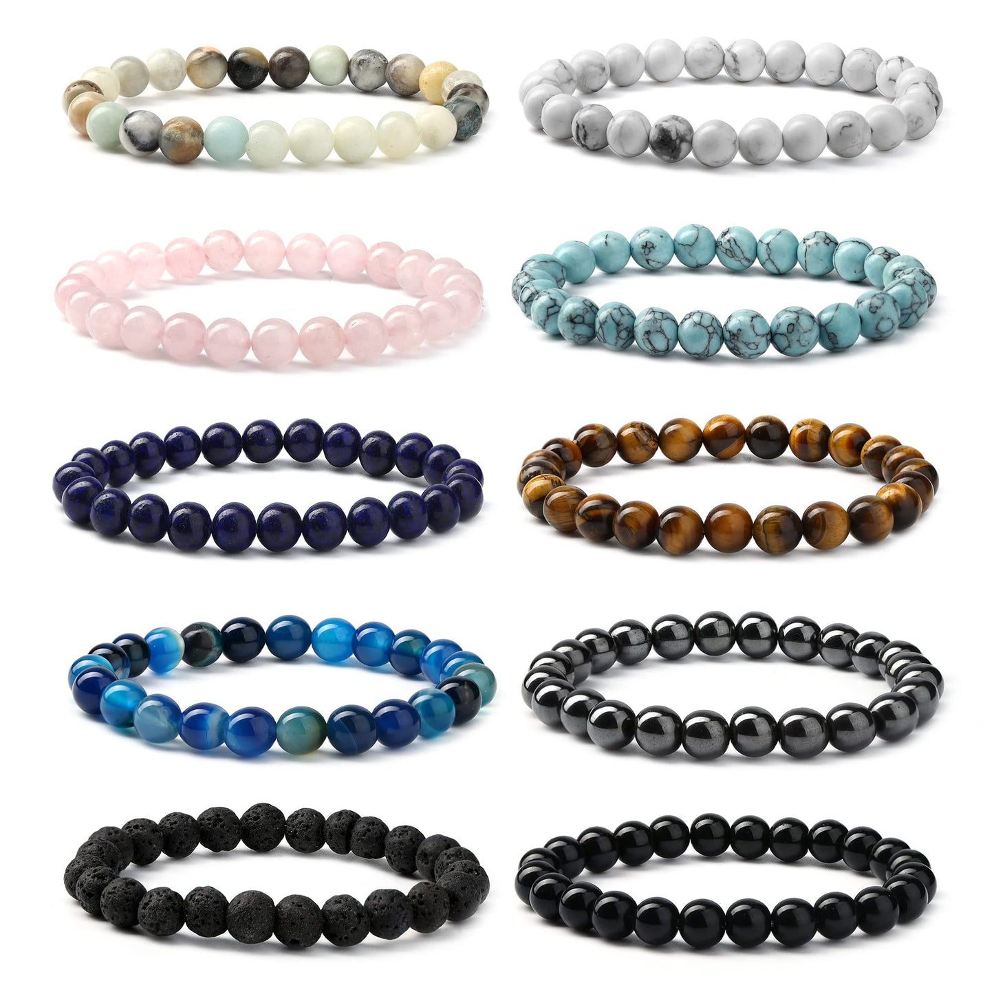 Women's & Men's Crystal Stone Beads Yoga Energy Agate Bracelet
