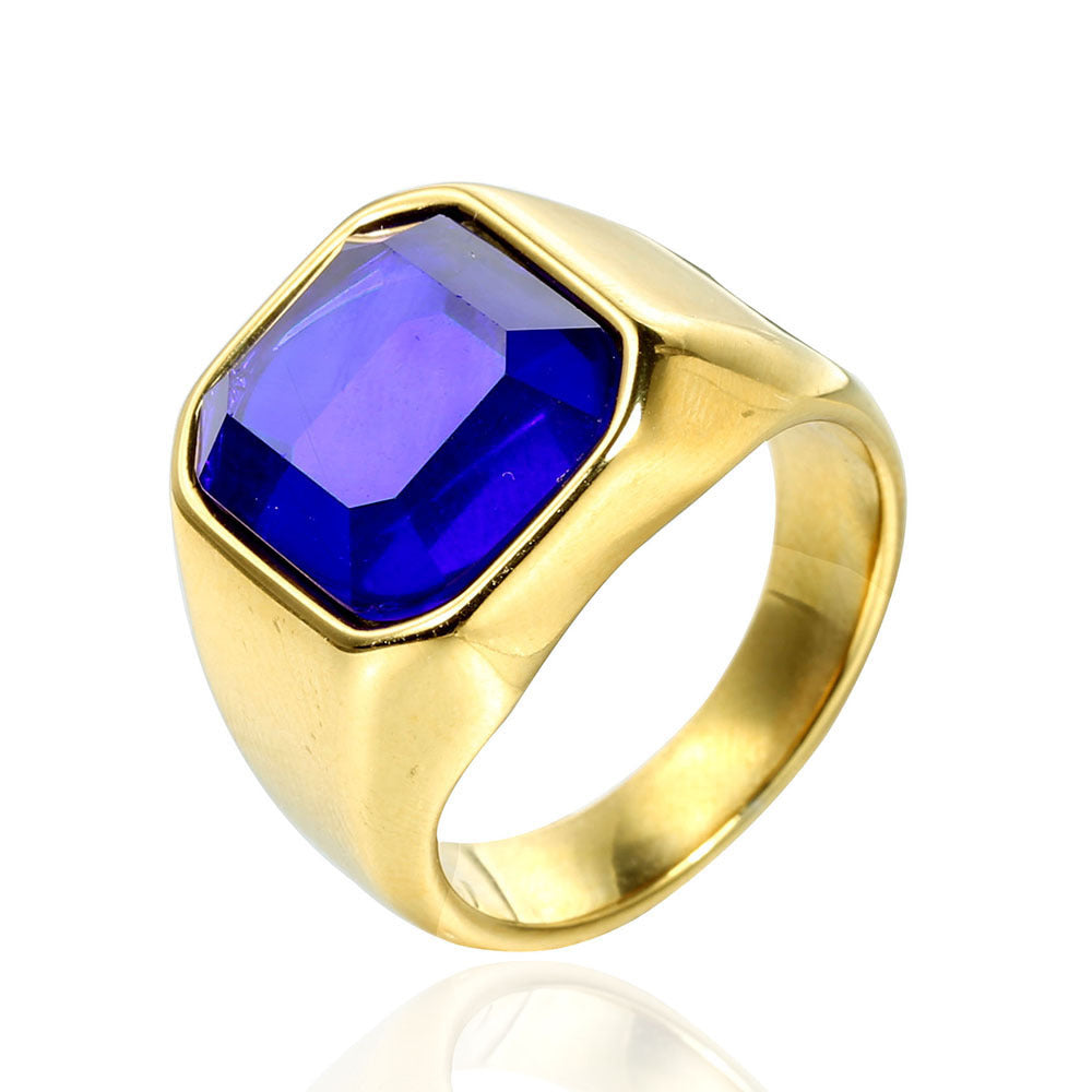 Men's Thailand Retro Distressed Personalized Titanium Steel Ring