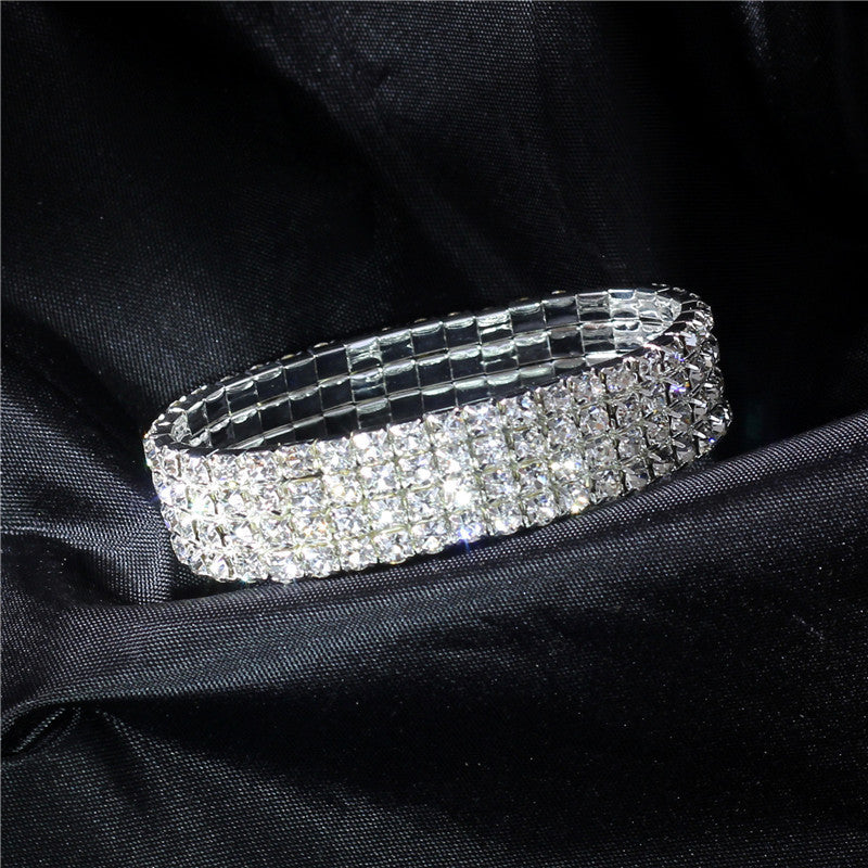 Hot Diamond Elastic Bridal Korean Style Bracelets