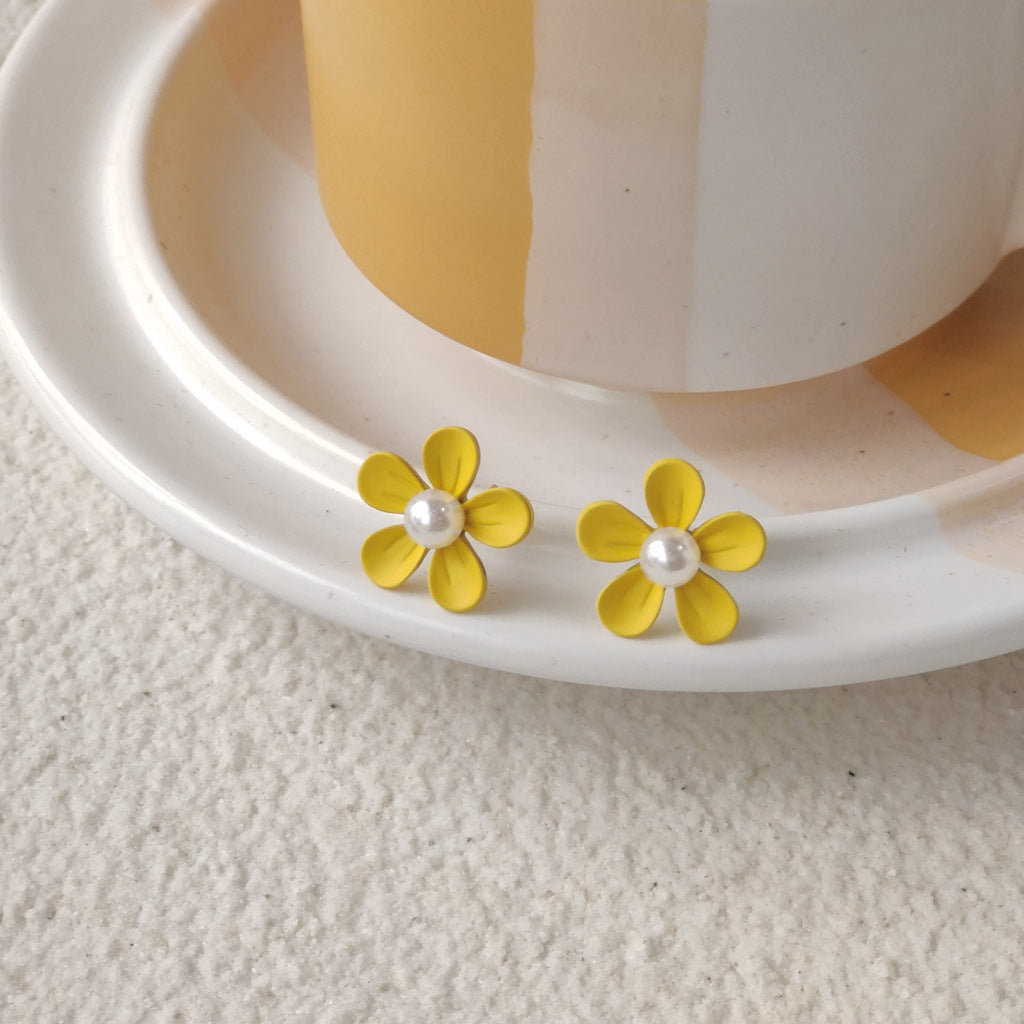 Plated Pin Korean Style Refined Simple Earrings