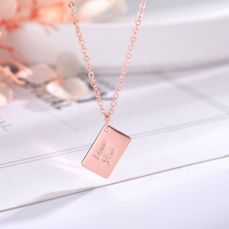 Envelope Love Letter Creative Design Couple Necklaces