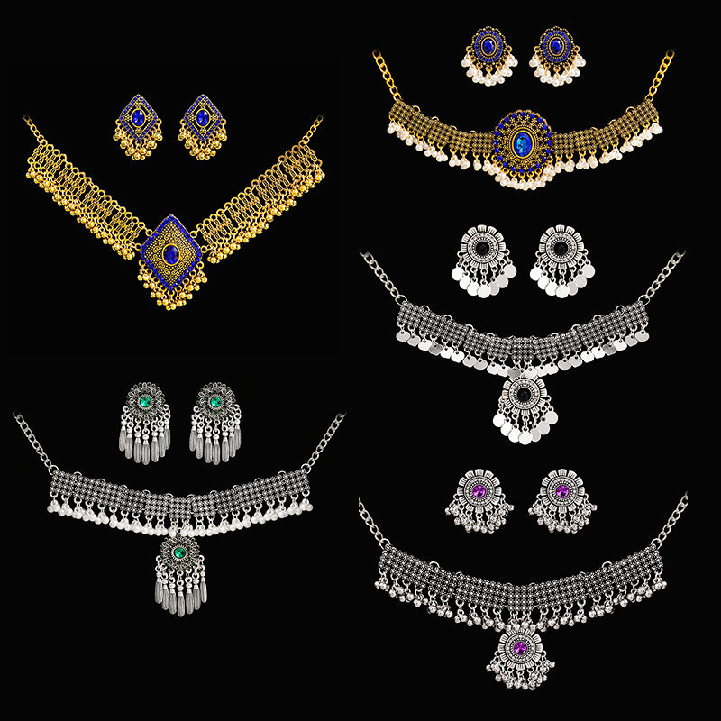 Women's Suite Retro Court French Pearl Water Jewelry Set