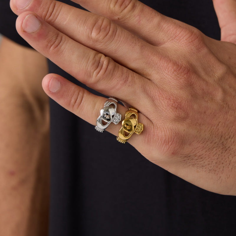 Men's Shank Personalized Hip Hop Metal South American Stainless Steel Rings