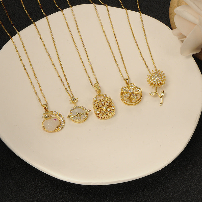 Korean Fairy Temperamental Simple Love Pearl Clavicle Necklace