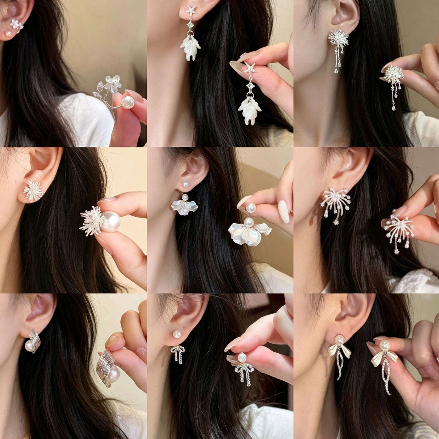 Women's Diamond For Chic Elegant Fresh Sweet Stud Earrings