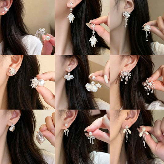 Women's Diamond For Chic Elegant Fresh Sweet Stud Earrings