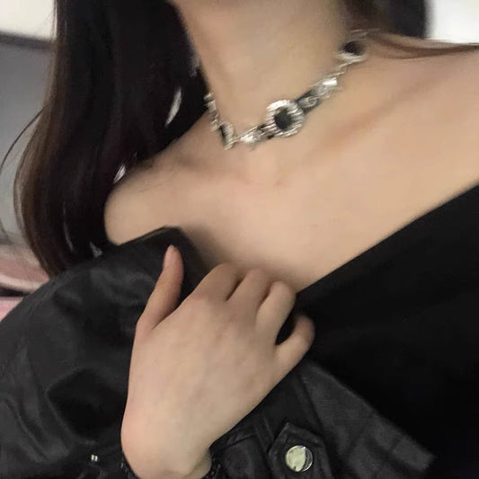 Diamond Punk Sweet Cool Hot Asian Culture Gothic Niche Design Necklaces