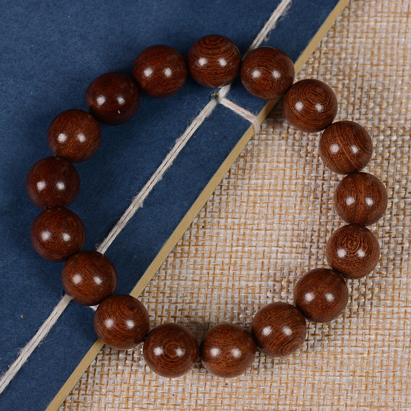 Golden Sandalwood Beads Ebony Wooden Bead Bracelet