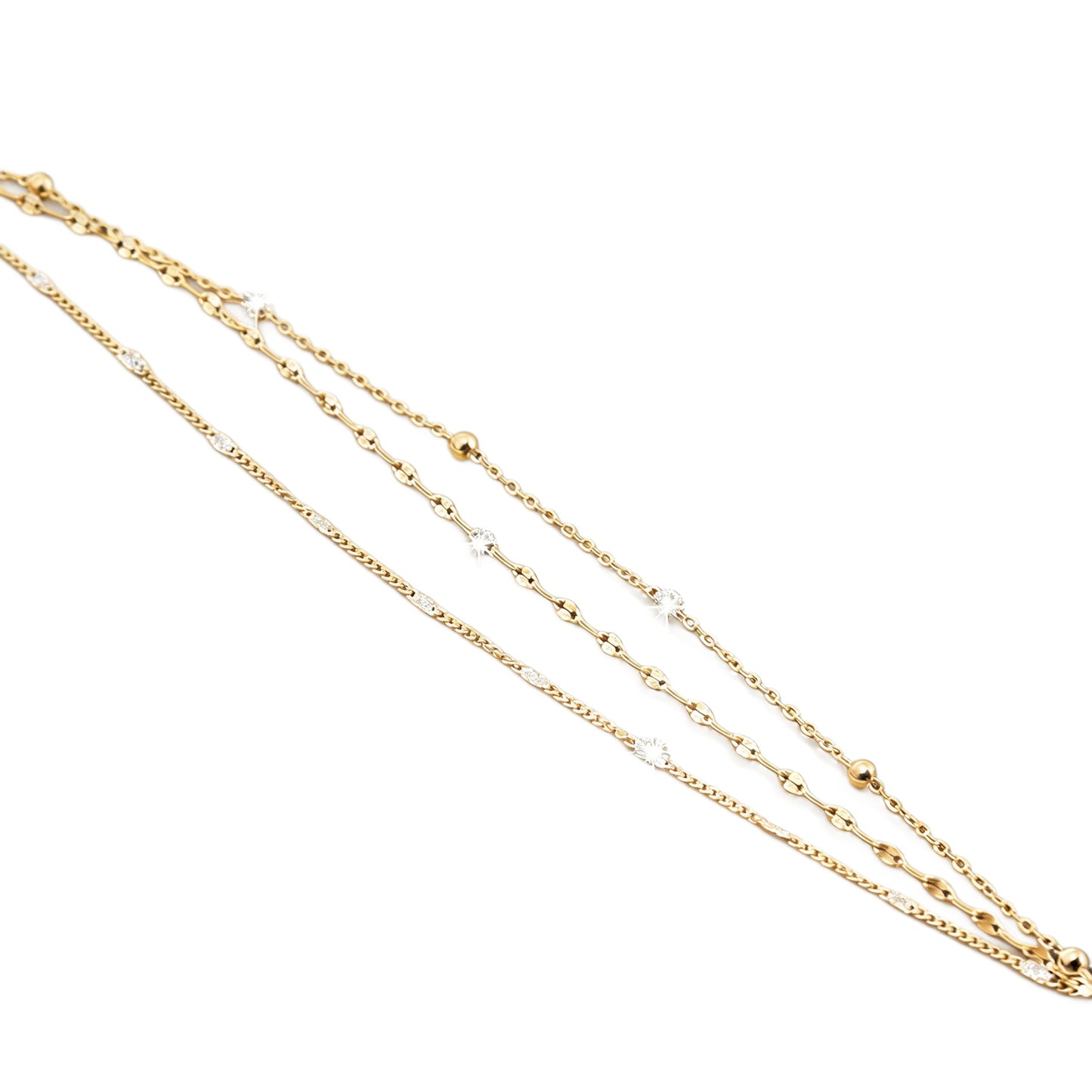 Trendy Fashion Lip Chain Twin Exquisite Bracelets