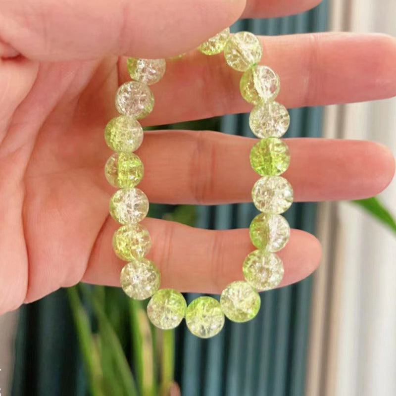 Glass Chipping Beads Gradient Color Micro Bead Bracelet