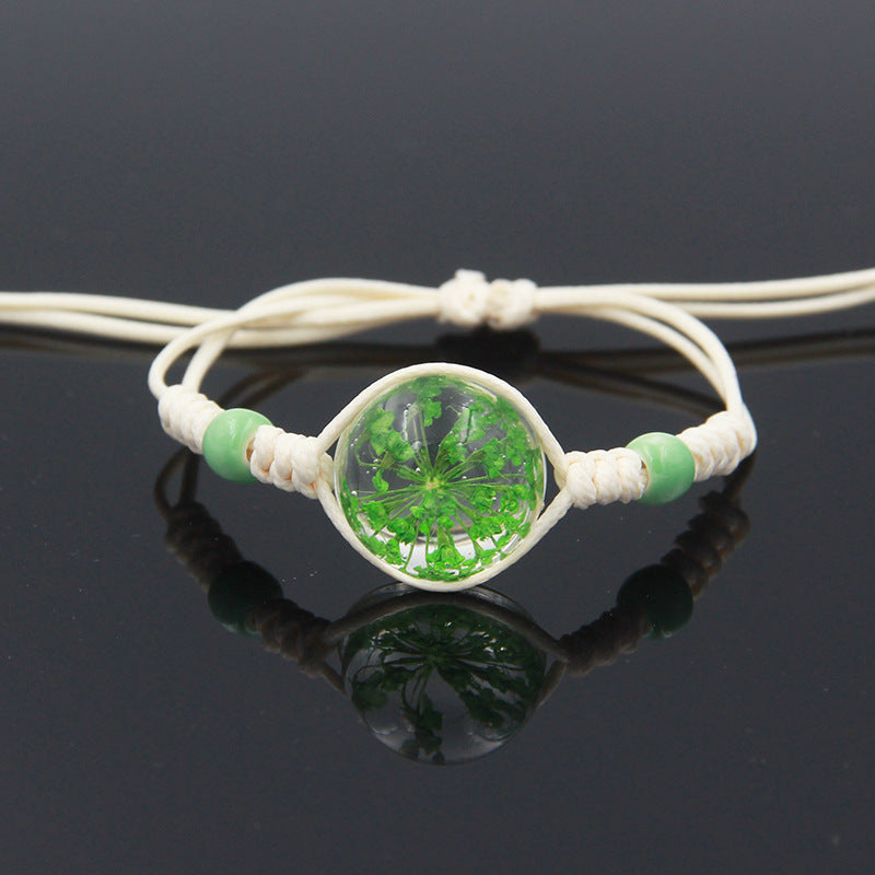 Flower Starry Sky Eternal Crystal Glass Bracelet