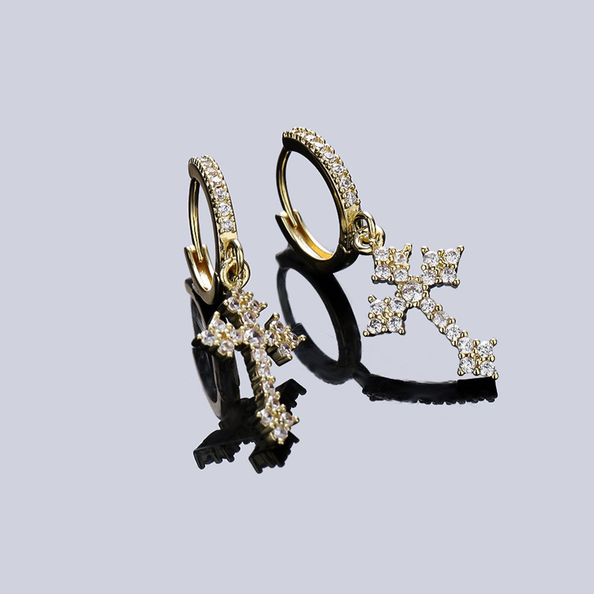 Men's Cross Fashion Personality Ear Clip Earrings