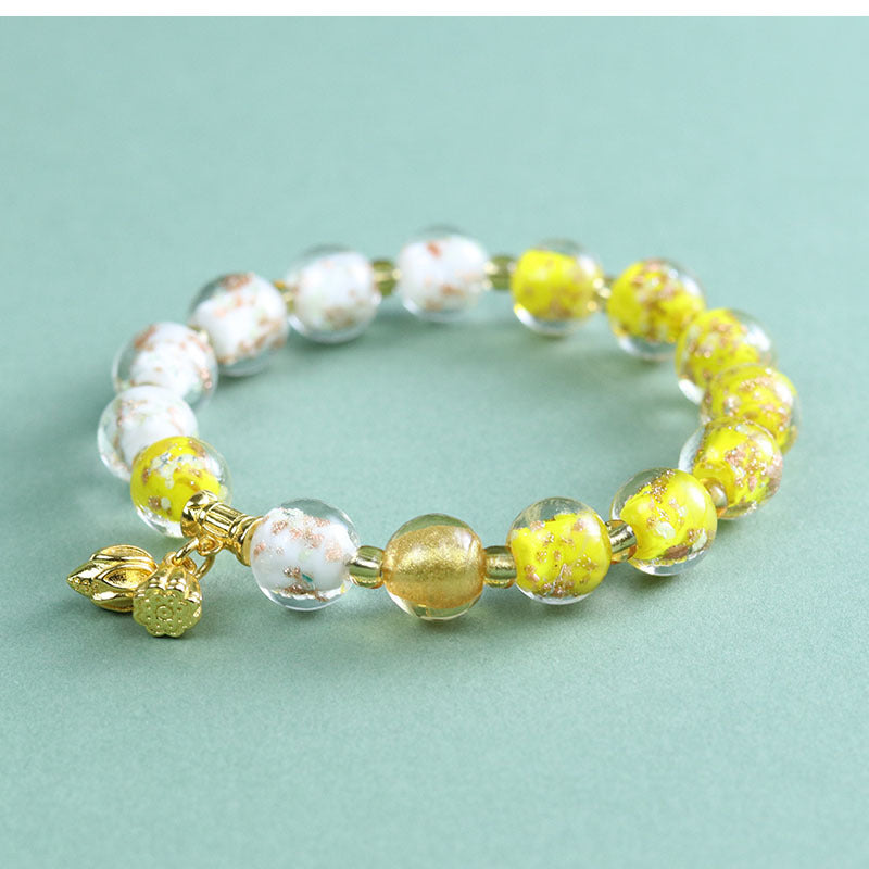 Women's Light Luxury High-grade Luminous Glaze Chinese Beaded Scenic Bracelet