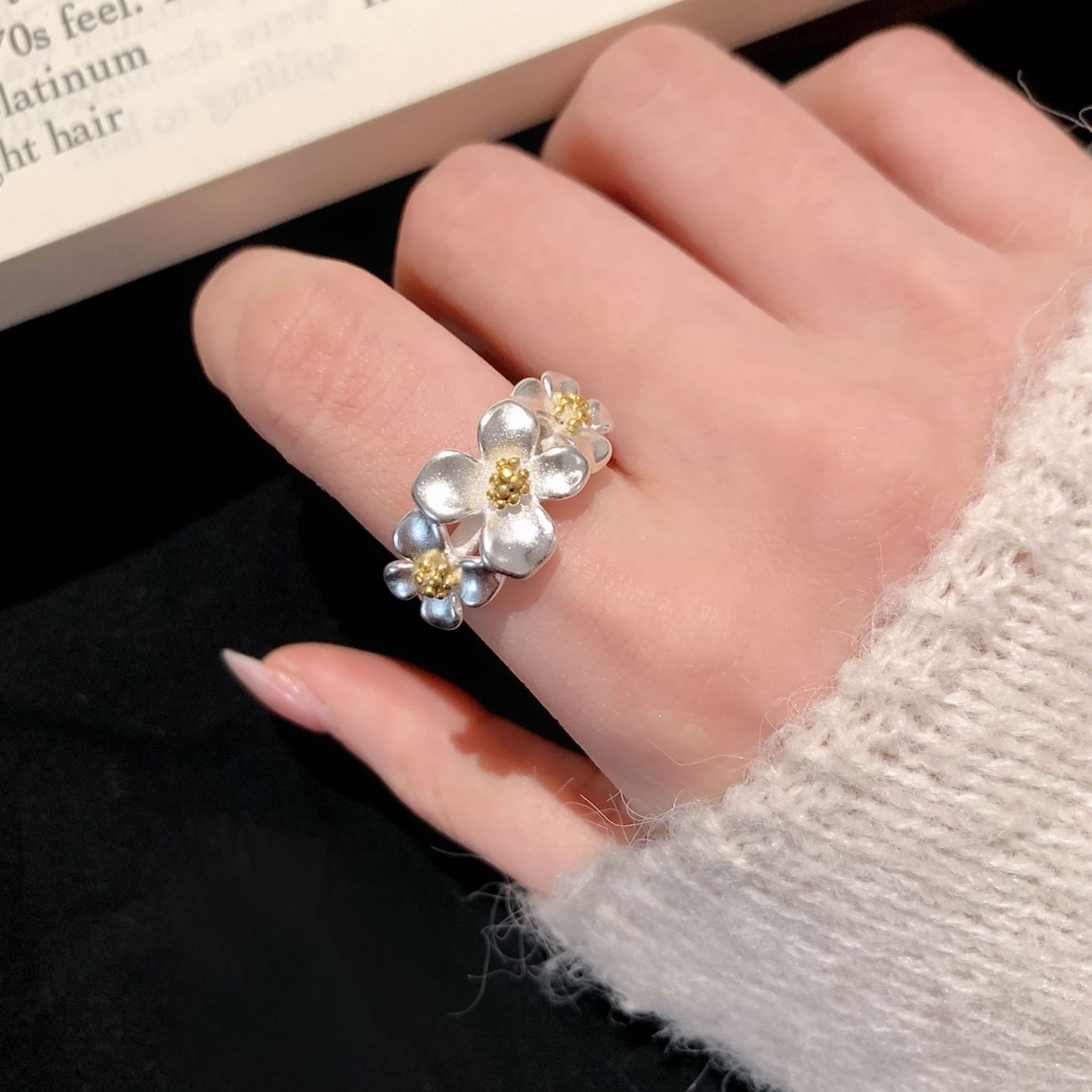 Female Sweet Fashion Graceful Personality Open Versatile Mori Index Ring