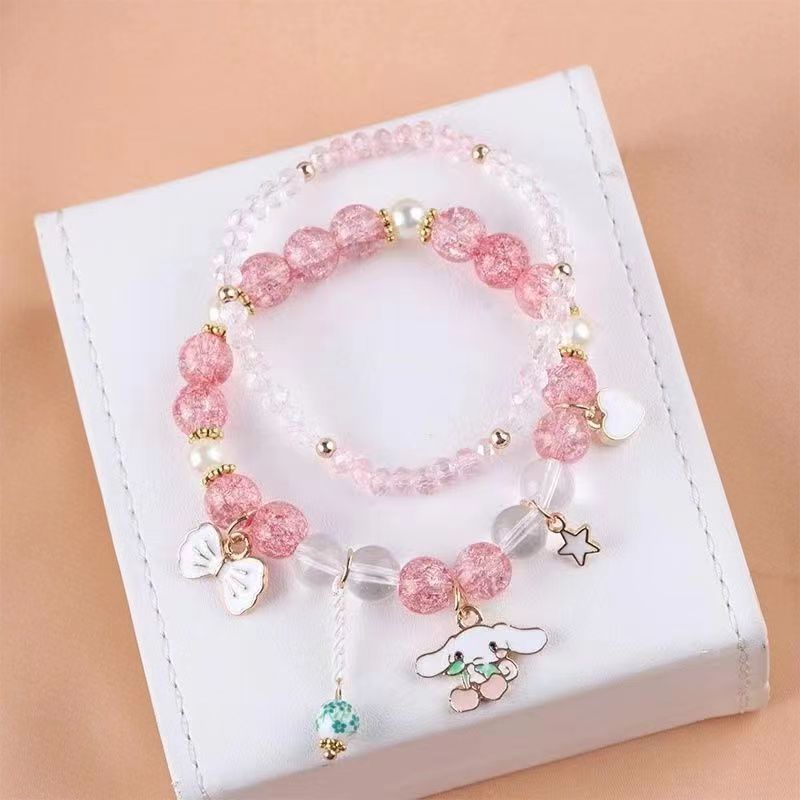 Women's Pearl Korean Super Cute Cartoon Beaded Bracelets